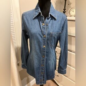 Denim Button-Up Shirt